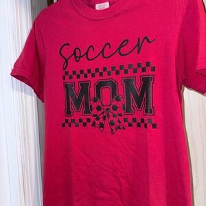 Comfort Colors Red Soccer Mom Tee